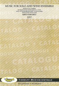 Catalogue Music de Solo And Wind Ensemble 2017