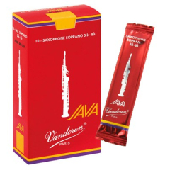 10 Vandoren Sopransaxophon Blätter Java rood nr.3½