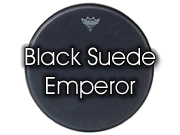 Remo 8" Black Suede Emperor tomvel BE-0808-ES