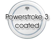 Remo 16" Powerstroke 3 ruw wit floortomvel met transparante dot P3-0116-C2